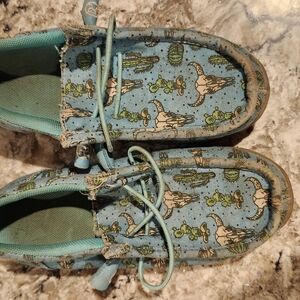 Kids Cactus Print Shoes - Blue